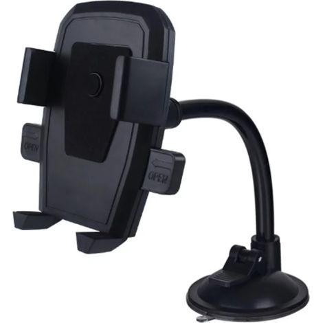 Support de téléphone de voiture avec porte-gobelet, fixation universelle à ventouse pour pare-brise et accessoires de voiture (1/5)
