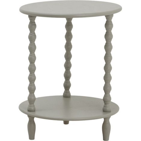 The Camden Collection Round Side Table - Wood - L45 x W45 x H60 cm - Grey