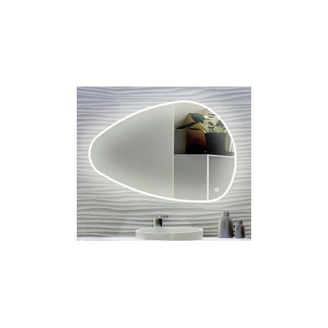 Eiffel Art Construction – Miroir lumineux de salle de bain 80x120 cm – Variateur d’intensité 3000/6500°K – Film antibuée – Installation facile avec fixations incluses (1/5)