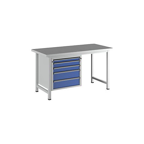 Banco de trabajo  bastidor modular  5 cajones  tablero
