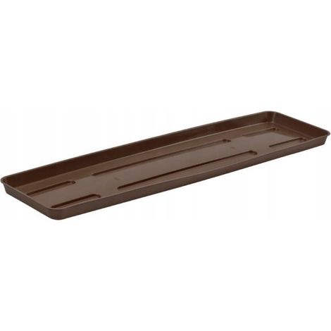Platillo maceta rectangular marrón 60 cm
