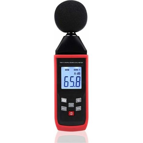 Lärmmessgerät, digitales Schallpegelmessgerät, Lärmtester 30-130 dB, LCD-Anzeige in Dezibel