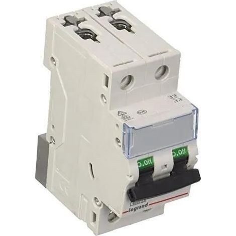 Legrand 2-poliger Sicherungsautomaten grau RAL 7035 6A Typ C