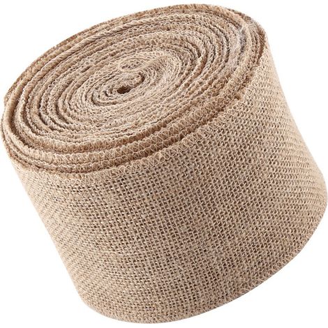 Ruban en toile de jute vintage 10 mètres pour décoration de table et projets DIY (10 cm de large)