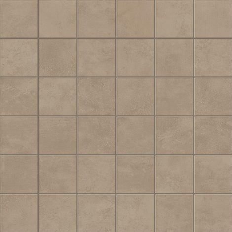 Mosaïque effet Béton Beige Terre 4,8x4,8 cm Quadra 30x30x0,9 cm Mat Vetrano - Sol et mur intérieur (vendu par carton de 0,9 m²) - RO'MA CARRELAGE