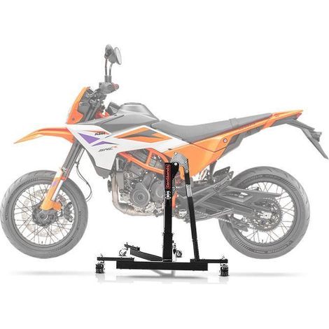 Lève moto centrale compatible avec KTM 125 / 390 SMC R 2025 ConStands noir Power-Evo
