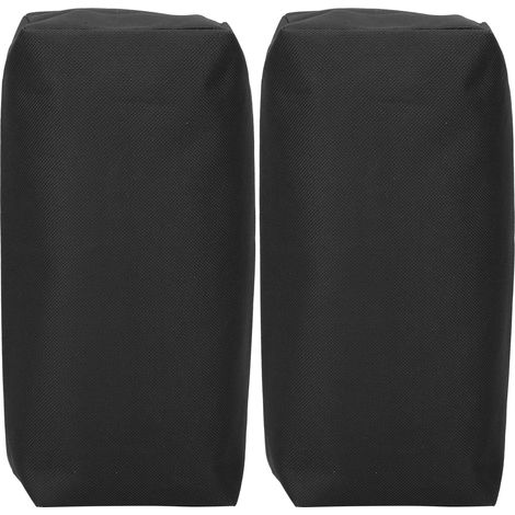Sac de Rangement Portable 2 Pièces pour Outils avec Dragonne (Noir) - Organisateur de Réparation et Bricolage