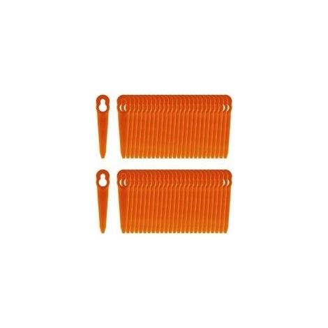 Pack de lames 100 compatibles avec Stihl PolyCut 2-2 PolyCut 3-2, FSA 45 FSA 57 FSE 52, lames en plastique pour tondeuses à gazon sans fil Stihl (1/5)