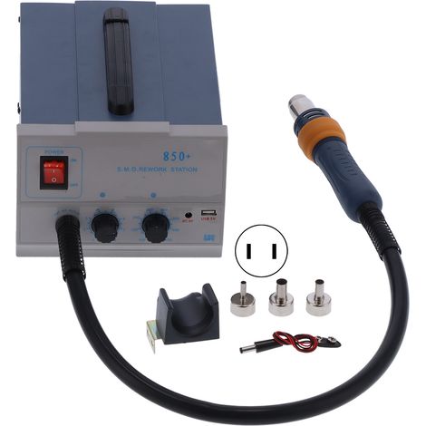 Pistolet à air chaud station de dessoudage réglable SMD reprise téléphone portable fer à souder prise US 110V AC (1/5)