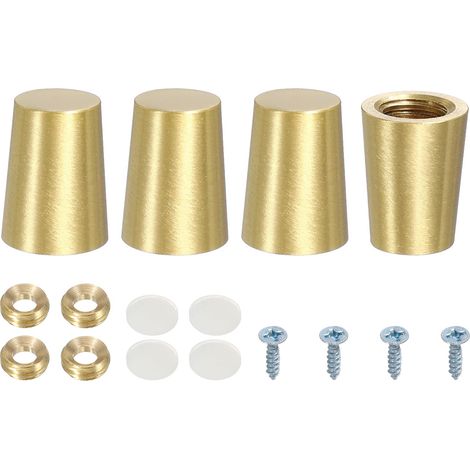 4pcs Pieds en Laiton pour Planche à Découper Antidérapant 15x20mm (1/5)