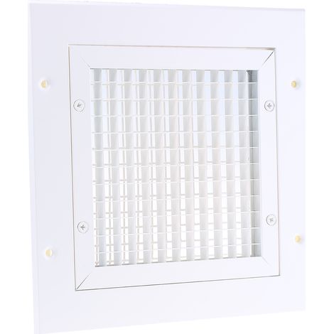 RS PRO Grille d'aération, 200 x 200mm, Aluminium Blanc ( Prix pour 1 ) (1/2)