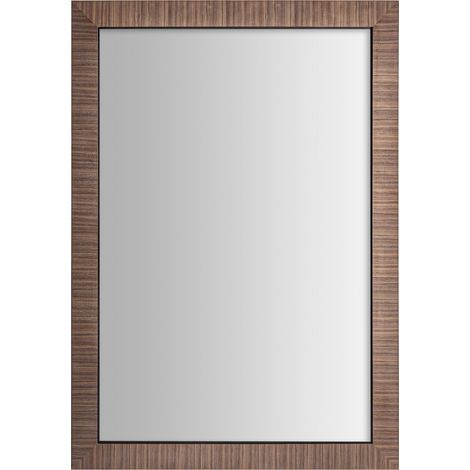 Miroir colonial en bois brun - brun noyer et miroir (1/5)