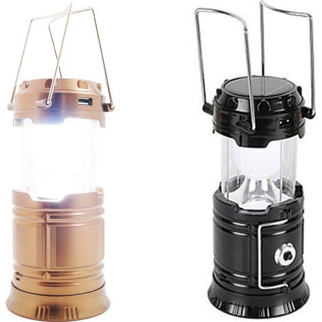 TORCIA LANTERNA LAMPADA SOLARE 6 LED EMERGENZA CAMPEGGIO VIAGGIO DC-5800T