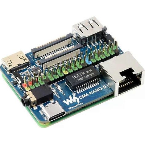 Carte de base Waveshare Nano B pour Raspberry Pi CM4 - Conception compacte, haute compatibilité (1/5)