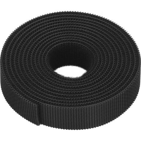 Serre-câbles auto-agrippants réutilisables en nylon, ruban de fixation polyvalent pour gestion des fils, 2 mètres / 6,6 pieds (1/5)