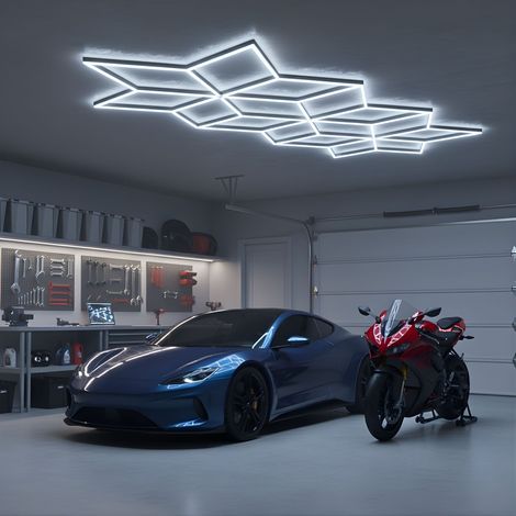 Luci Led Soffitto Poligonali Garage Lampada Diamante 16 Rombi 609w 6500K (1/5)