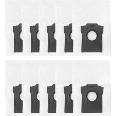 Packung mit 10 robusten Beuteln ohne Gewebe für Staubsauger Dreame L10s D20 D30 für X30 Ultra für Roboter Gen 2, 3,3 l (1/5)