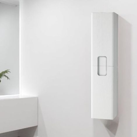 Colonna bagno sospesa 160 cm ARCO due ante reversibile Larice Bianco (1/5)