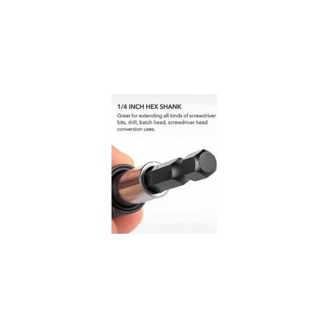 Extensión para destornillador eléctrico, adaptador de vaso rápido de 60 a 150 mm - Crezuo