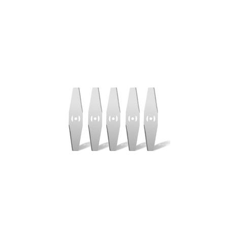 Lot de 5 lames de rechange pour tondeuse à gazon, résistantes à l'usure, pour outil de coupe électrique. (1/5)