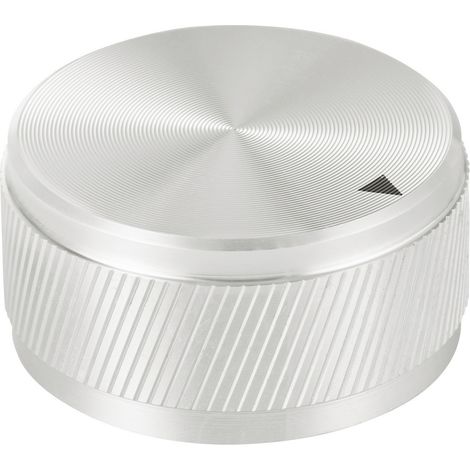 TRU COMPONENTS TC-11613824 Drehknopf mit Knopfmarkierung Silber (Ø x H) 34 mm x 17 mm Aluminium 1 S (1/4)