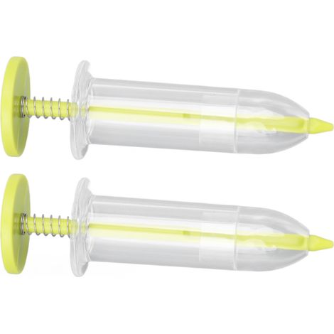 2pcs Distributeur de Graines à Main Jaune, Semoir Mini Réglable pour Jardinage, Outil de Plantation Précise (1/5)