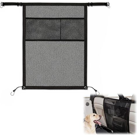 Car Dog Guard 69 x 57 cm Mesh Partition Net Protector for Car Boot and Rear Seat Dog Barrier for SUV (1/5)