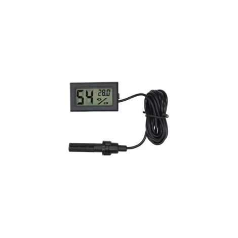 Termometro e igrometro digitale ZVD, mini sonda per incubatrice, acquario, ufficio, nero, 4,8 x 2,8 x 1,5 cm - Crezuo (1/4)