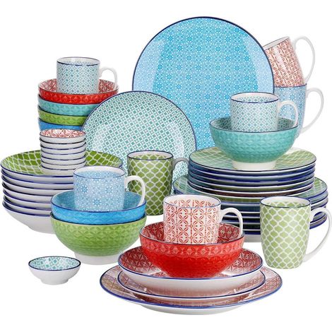 Kombiservice Porzellan Geschirrset 48 8 Personen Macaron 48 Teile Set (1/5)