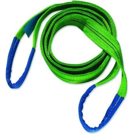 Braun 20022HB - Cinghia di sollevamento 2000 kg, 2 m di lunghezza, con passanti rinforzati, colore: Verde