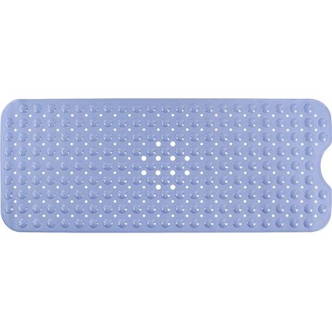 Tapis de salle de bain 100x40cm tapis de baignoire antidérapant Tapis de douche en PVC bleu (1/4)