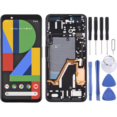 Compatible with the Google Pixel 4XL LCD touchscreen with frame (color: black) (1/4)