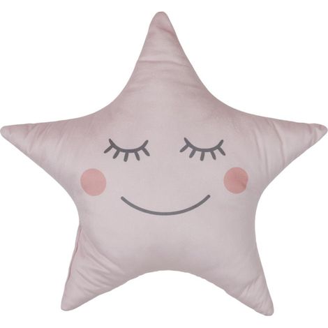 Coussin Déco Enfant "Étoile" 37x44cm Rose (1/4)
