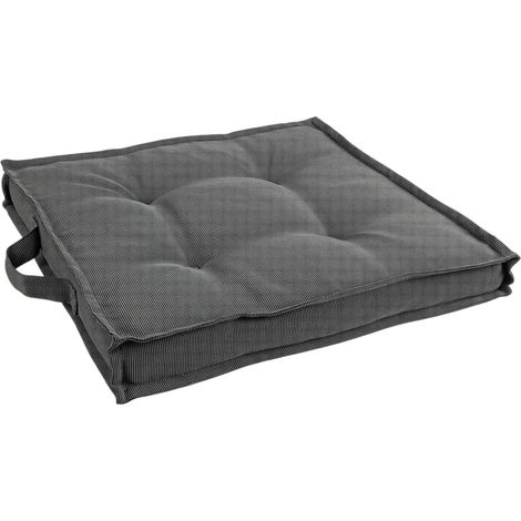 Coussin carré Carbon 40x40x4 cm pour palette et extérieur