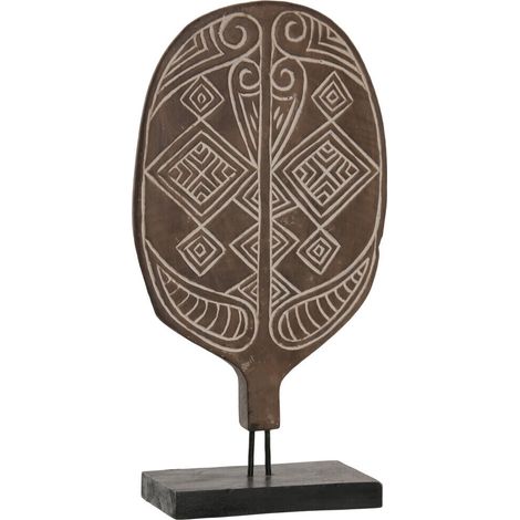 Figura Suar Hierro 26,5X12X48,5 Mascara Tribal (1/5)