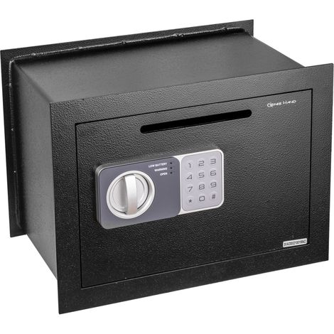 Genie Hand  Cassaforte Elettronica a Muro di Deposito Cassetta di Sicurezza Media con Codice a Combinazione e Chiave con Serratura B-Class e Sistema Anti Bounce Casseforti per Soldi