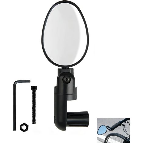 Fahrradlenkerspiegel, verstellbarer und wendbarer Citybike-Spiegel für Lenker mit 17,4–24 mm Durchmesser, bruchsicherer Acryl-Konvexspiegel (1/5)