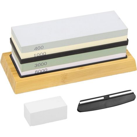 Whetstone Set - 400 1000 3000 8000 Grit - Knife Sharpening Kit for Home and Workshop - 7 Pieces (1/5)