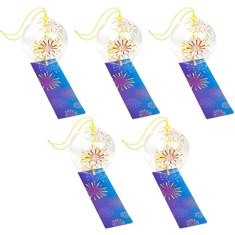Carillons éoliens japonais en verre, décoration de sonnette de porte pour chambre ou maison, feu d'artifice -- (1/5)