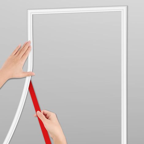 Moulure Adhesive pour Murs, Moulures Décoratives Blanches Autocollantes, Moulures Murales à Décoller et Coller, Moulure Murale Autocollante, pour Bricolage Miroir Porte Armoire(3Mx22MM,Blanc) (1/5)