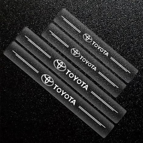 (4 pièces) Protection de seuil de porte transparente décorative autocollante pour Toyota Century,Aris,Camry,Carola,Prius,Crown,Reiz,FT-CH,FT-EV (1/2)