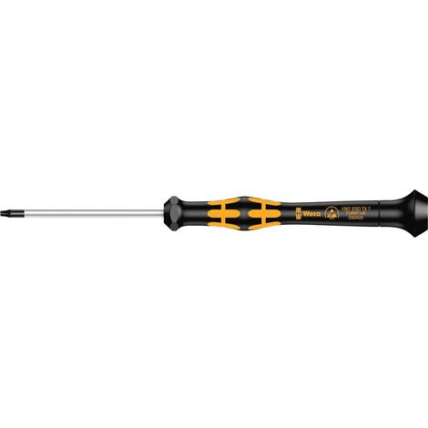 Tournevis Kraftform Micro TORX HF avec fonction de retenue, TX 7 x 60 mm, Noir/jaune (1/5)