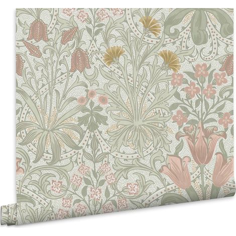 William Morris At Home Vliestapete Woodland Weeds Peony & Sage - 10mx52cm (1/5)