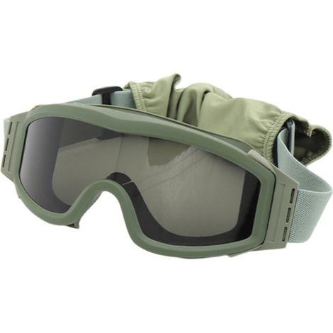 Lunettes de protection multifonctionnelles antibuée pour l'entraînement, vertes (1/5)