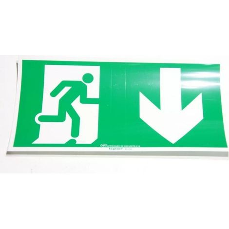 Legrand 061000 Regulatory signaling label for baes - emergency exit door at the bottom