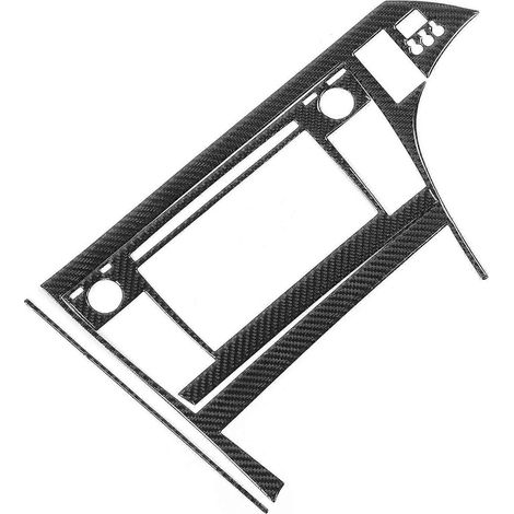 3-teiliges Set Carbonfaser-GPS-Displayblenden-Zierleisten-Montagekleber passend für Prius 2012–2015 RHD