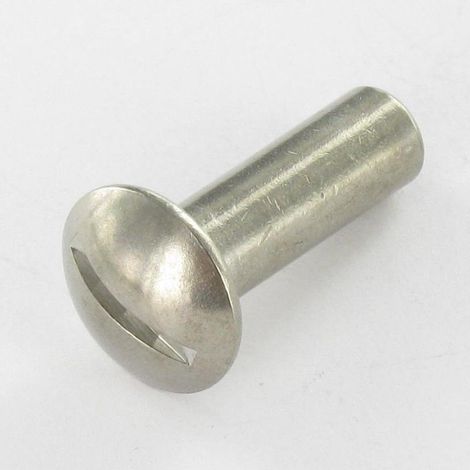 Ecrou Relieur Tête bombée Fendue 8X25 M6X24 Inox-1 pièce