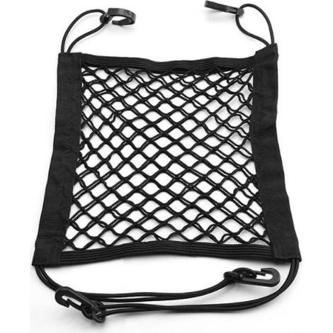 Filet élastique de poche filet à bagages filet de voiture isolation double filet de rangement poche fournitures articles divers crochet filet de rangement (1/5)