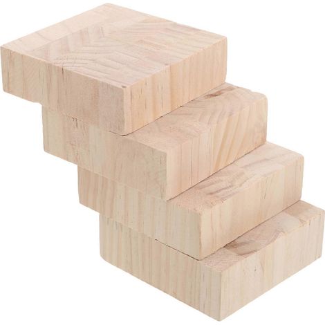 Protections pour pieds de meubles, rehausseurs de hauteur pour chaises en bois, lot de 12, tapis de sol beiges (1/5)