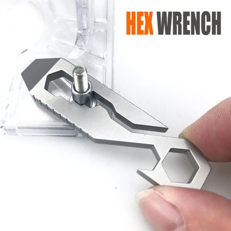 8-in-1-Multitool aus Edelstahl – Sechskant, Schraubendreher und Flaschenöffner – für Mountainbiken, Fahrräder und Heimwerkerprojekte